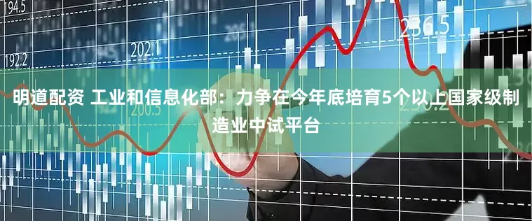 明道配资 工业和信息化部：力争在今年底培育5个以上国家级制造业中试平台